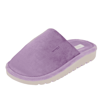 Дамски чехли лилав плюш Perletti