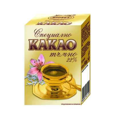 Специално тъмно какао Биосет 22% 50 гр