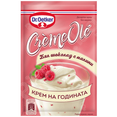 Крем Dr. Oetker Ole бял ш-д с малини 74гр