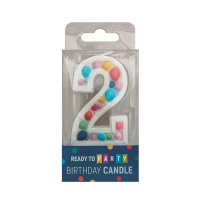 Свещ за рожден ден-2-двулицева-7.6см-1бр