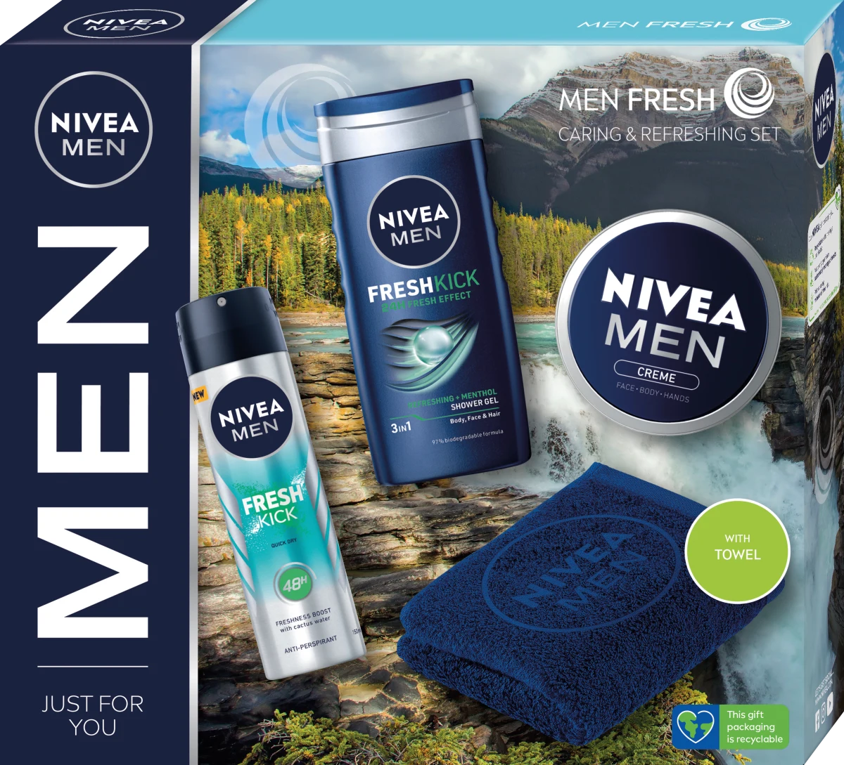 К-т Nivea Feel fresh 3 части+хавлия m