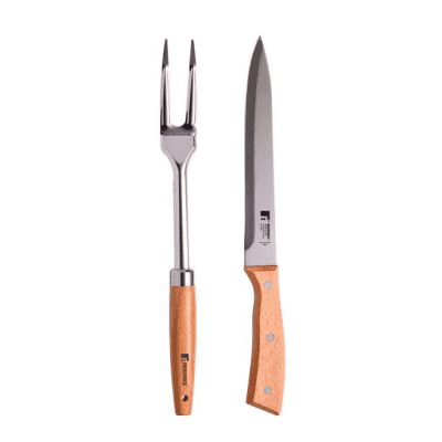 Комплект нож и вилица bergner bbq