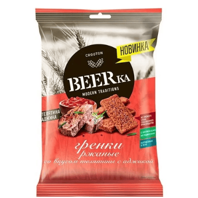 Гренки телешко с аджика 60гр