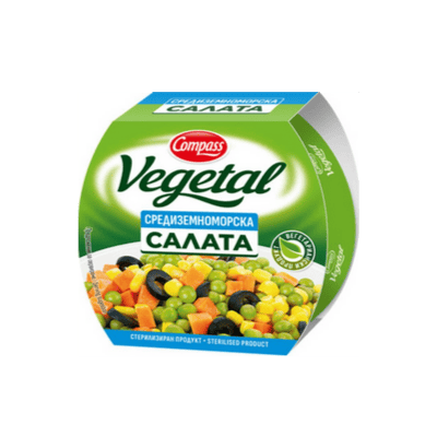 Салата компас vegetal средиземномор.160гр