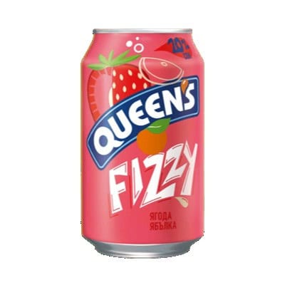 Газ.напитка Queen`s физи яг.+ябълка 330мл