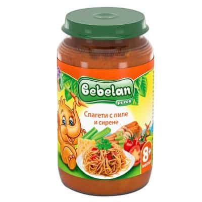 Пюре Bebelan Спагети/Пиле/Сирена 8м+ 220гр