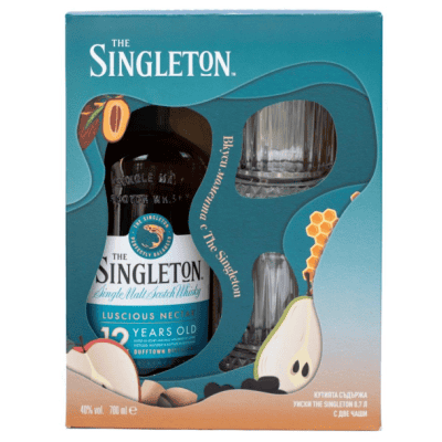 Уиски Singleton 12г 0.7л + 2 чаши