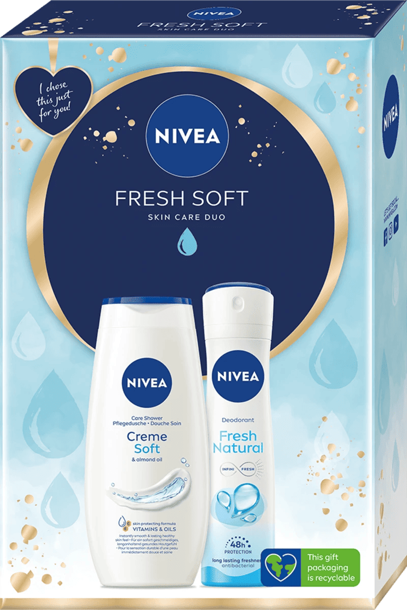 К-т Nivea Fresh soft душ гел/део w