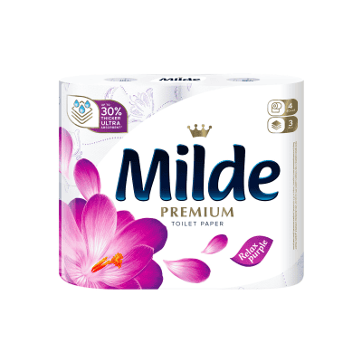 Тоалетна хартия Milde Relax 3пл/4бр