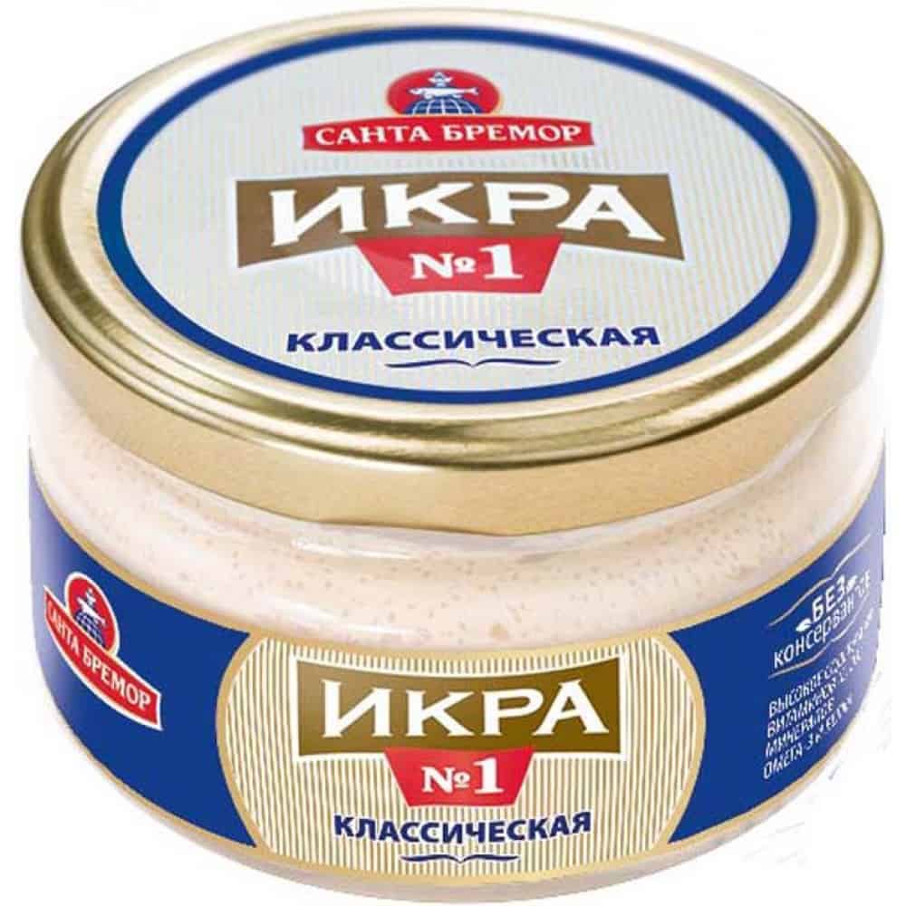 Хайвер Икра от мойва класик 180гр