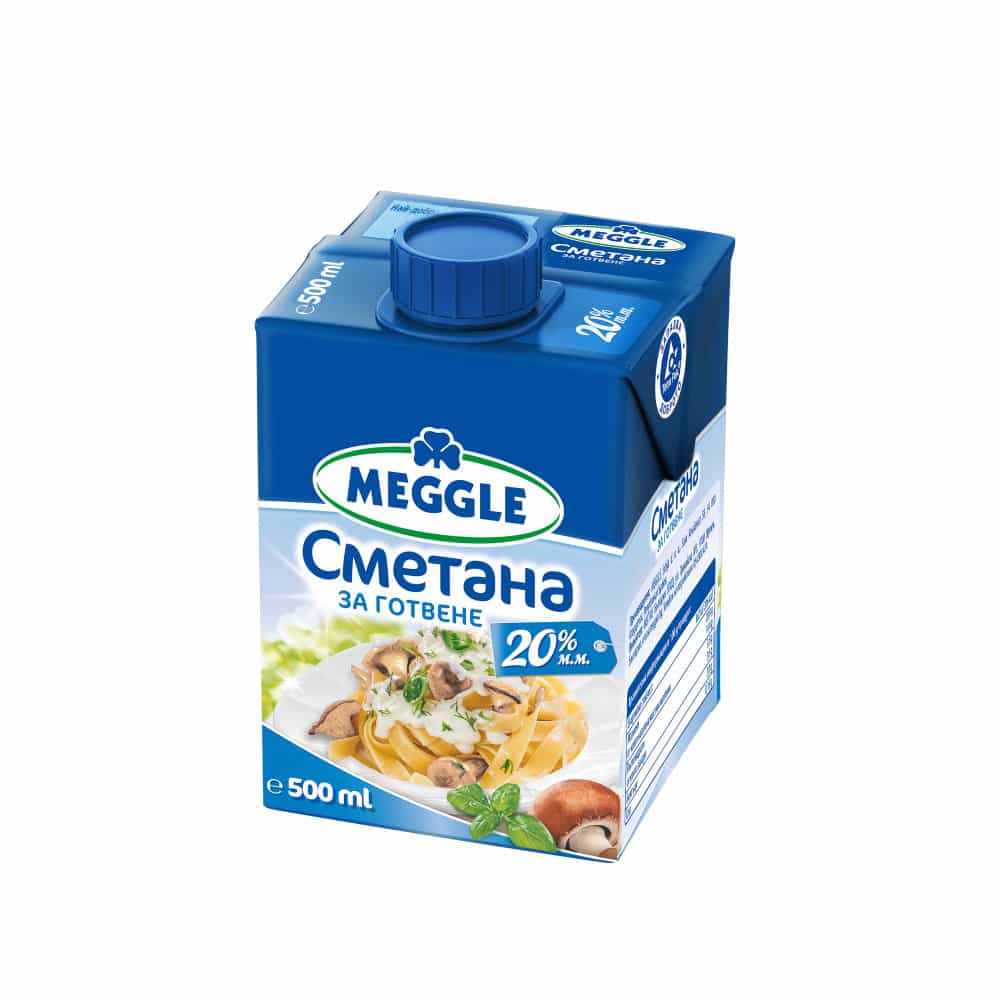 Сметана Meggle, за готвене, УХТ, 500 мл.