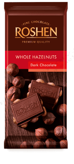 Шоколад Roshen extra dark hazelnuts 90 гр