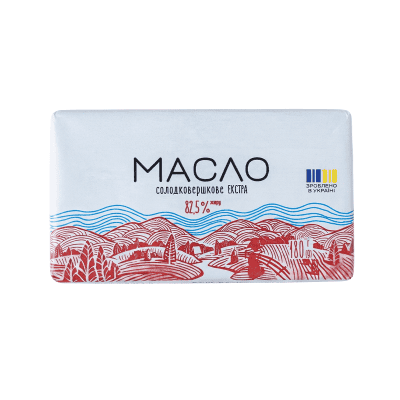 Масло краве 82.5%  галичина 180гр