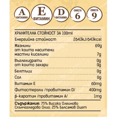 Олио Шарлан Sunfloro с балс.оцет 250 мл. 