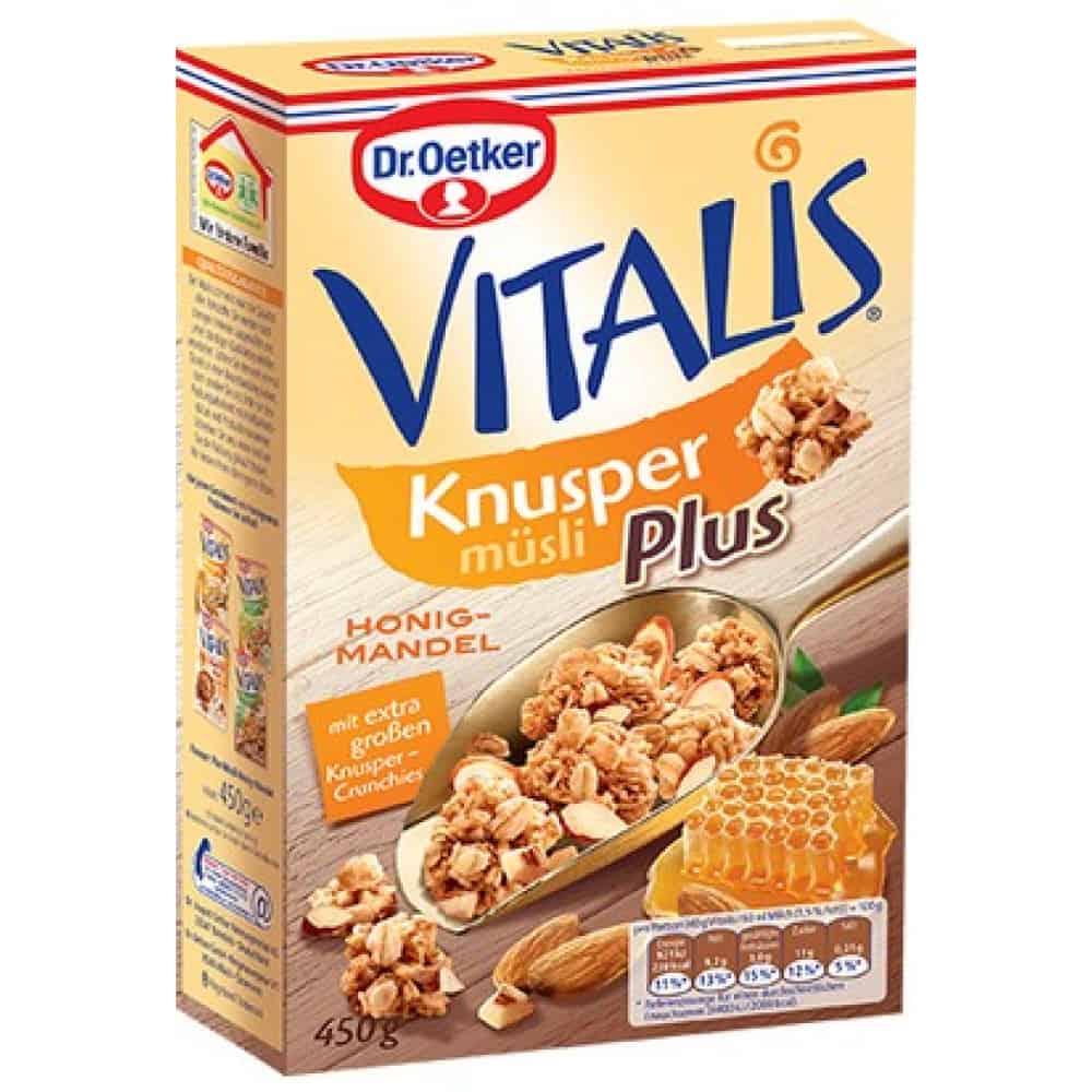 Мюсли Dr. Oetker Vitalis мед и бадеми 450 гр 