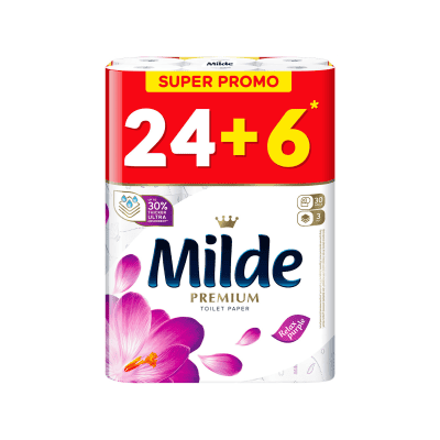 Тоалетна хартия Milde Premium по 24+6 броя