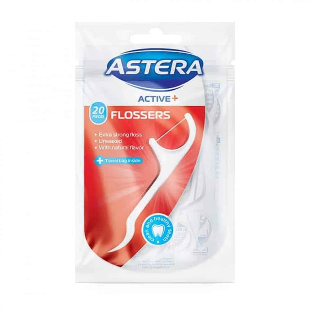 Клечки с конец за зъби Astera Active 20 бр