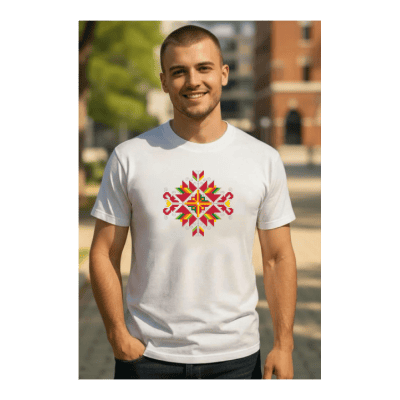 Бяла тениска с шевица плодородие 3XL