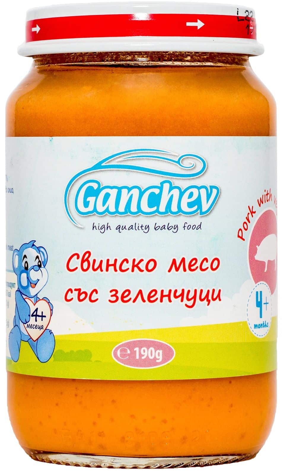 Пюре Ganchev Свинско Месо със Зеленчуци 190гр