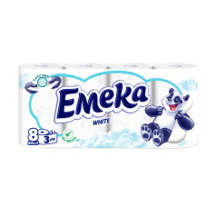 Тоалетна хартия Emeka Бяла без аромат 8 бр
