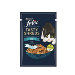 Храна феликс tasty shreds риба тон 85гр