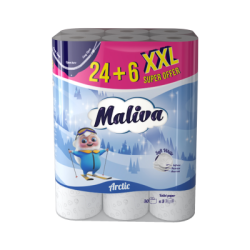 Тоалетна хартия Maliva Arctic 3пл/24+6бр