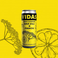 Газирана напитка Vidas бъз с лимон 0.25 л