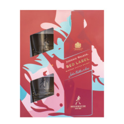 Уиски Johnnie Walker 0.7л + 2 ниски чаши