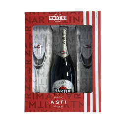 Martini Asti 0.75л+2 чаши за пенливо вино