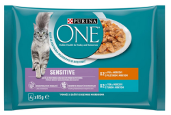 Храна  Purina ONE Sens пиле и тон 4х85 гр.