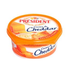 Топено сирене Président с чедър 125 гр 