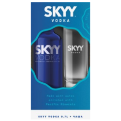 Водка Skyy 0.7л + чаша