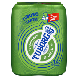 Бира Tuborg кен 4х0.5л