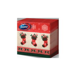 Салфетки Ivona с печат 33х33/60 броя