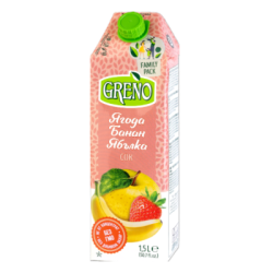 Сок Greno ябълка/ягода/банан 1.5л