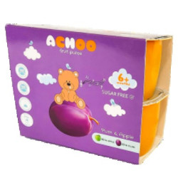 Пюре плодово ачу ябълки/сини сливи 400гр