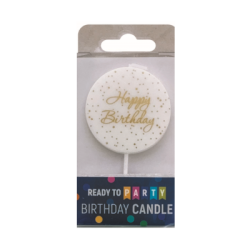 Свещ за рожден ден-кръг-4.5см-1бр