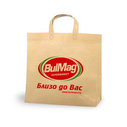 Чанта BulMag нетъкан текстил бежова