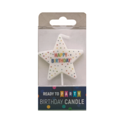 Свещ за рожден ден-звезда-4.8см-1бр