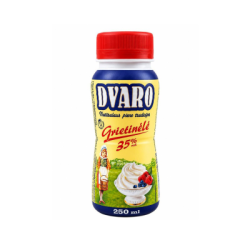 Сметана 35% 250мл dvaro