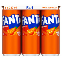Fanta Портокал кен 330мл 5+1