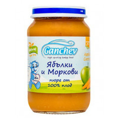 Пюре Ganchev Ябълка и Морков 100% 190гр