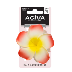 Шнола за коса текст.agiva pro черв.цв.8см