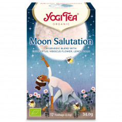 Чай Аюрведичен БИО Moon Salutation с евкалипт, бял хибискус и маточина Yogi Tea 17 пакетчета