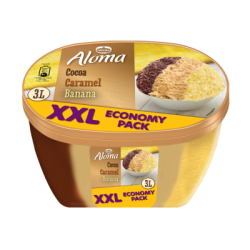 Сладолед Aloma 3в1 Банан/К-мел/Ш-д 3л