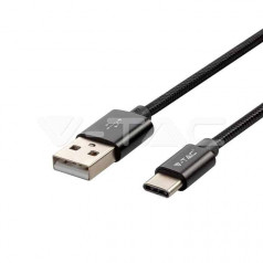Тип C USB Кабел Черен "Platinum" 1метър