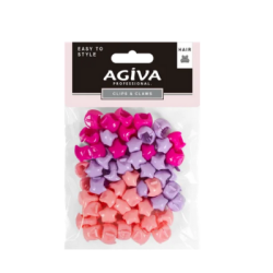Мъниста за коса agiva pro лилави 1см 50бр