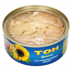 Риба тон филе в Слънчогледово олио 100гр