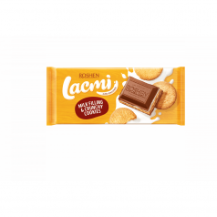 Шоколад  Roshen Lacmi млечен пълнеж и бисквитки 100 гр
