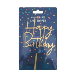 Топер за торта-злато-10х12см-1бр